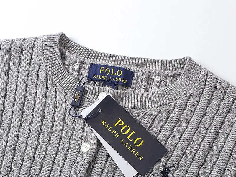 Style number: 2501 P200 Polo Ralph Lauren sweater Pony embroidered cable style single-breasted long-sleeved knit Color: White Pink Black Navy Gray Size: S (90-100) m (110-120) L (130-140) xL (150-160)